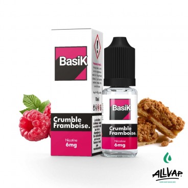 Le e-liquide Crumble Framboise de chez Basik