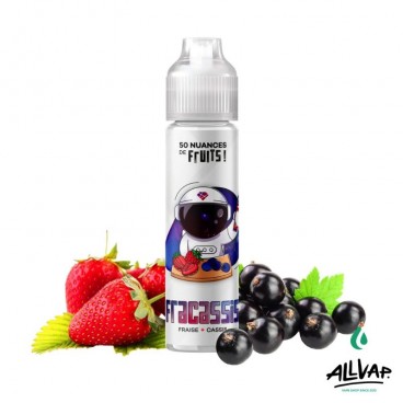 E-liquide Fracassis 50ml de 50 Nuances de Fruits, saveurs fraise et cassis, fabriqué en France.