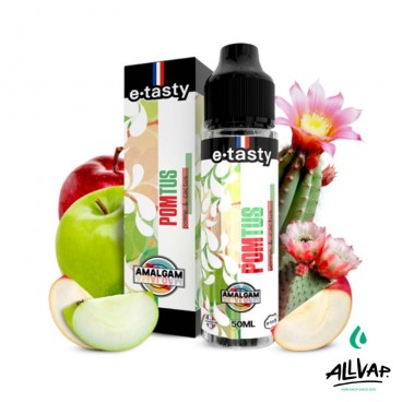 Eliquide POMTUS d’Amalgam au goût de pomme et cactus, 50ml, fabriqué en France.