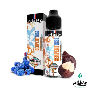 E-liquide Serpentoise 50ml Amalgam, saveur framboise bleue et fruit du serpent.