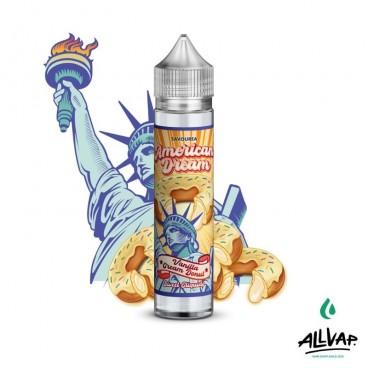 E-liquide Vanilla Cream Donut d’American Dream, saveur donut sucré et crème de vanille, 50ml, fabriqué en France.