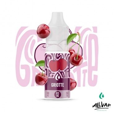 Eliquide GRIOTTE de la marque Origins, saveurs griotte et cerise noire, fabriqué en France.