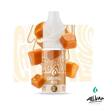 Eliquide CARAMEL MOU d'Origins, saveur caramel, 10ml, fabriqué en France.