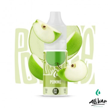 Eliquide POMME d'Origins, saveur pomme verte et Granny, 10ml, Made in France.