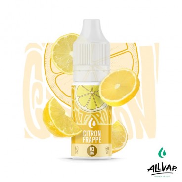 Eliquide Citron Frappé par Origins, saveur citron jaune pétillant et givré, 10ml.