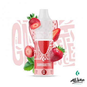 Eliquide Gariguette de la marque Origins, saveur fraise douce et sucrée, 10ml.