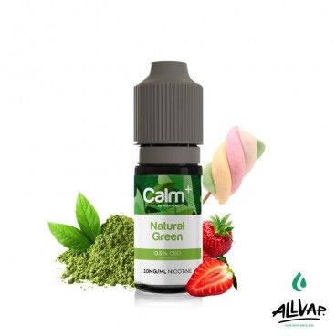 Eliquide Calm+ NATURAL GREEN - Saveurs Bonbon, Fruits rouges, Chanvre