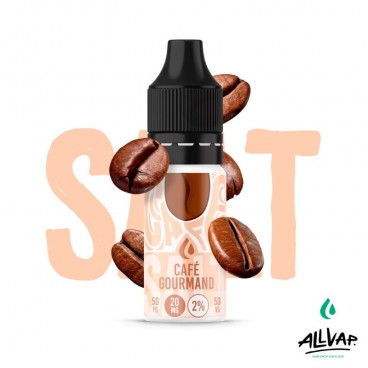 Eliquide Café Gourmand Salt d'Origins, saveur café et biscuit sablé, 10ml, 20mg de sel de nicotine.