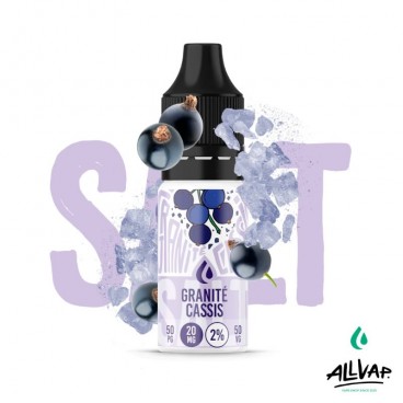 Eliquide Granité Cassis Salt au sel de nicotine de la marque Origins, saveur Granité Cassis Frais, 10ml.