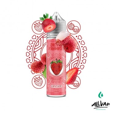 Eliquide OPA OPE de Devil Froots, saveur fraise des bois et litchi, 50ml.
