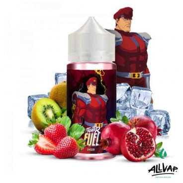 Eliquide Shigeri de Fighter Fuel, saveurs Grenade, Fraise, Kiwi au format 100ml.
