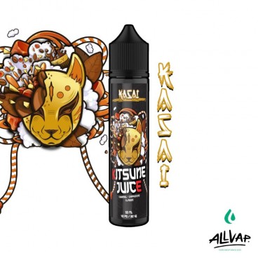 Eliquide KASAI de Kitsune Juice, saveurs caramel, cappuccino et classic blond, 50ml, 40PG/60VG.