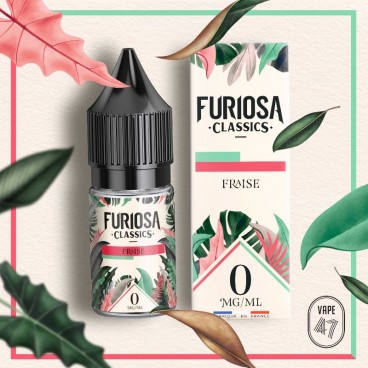 Eliquide Furiosa Classics Fraise, saveur fraise intense, 10ml, fabriqué en France.