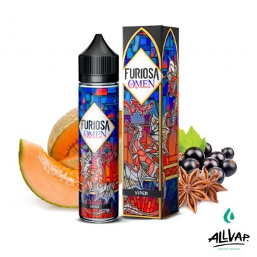 Eliquide VIPER, un Melon, Cassis et Anis, de la marque Furiosa Omen, 50ml sans nicotine.