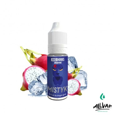 Eliquide Mistyk, un Fruit du Dragon Givré, flacon de 10ml, ratio 30PG/70VG.