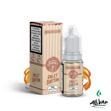 E-liquide Palet Breton, saveur biscuit breton au beurre, au format 10ml de la marque Le Petit Gourmet.