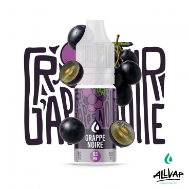 Eliquide GRAPPE NOIRE AllVap Origins au goût de raisin noir intense et fruité.