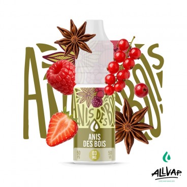 Eliquide ANIS DES BOIS AllVap Origins au goût de fruits rouges, anis et fraîcheur