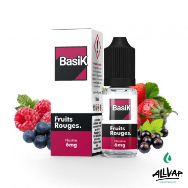 Le e-liquide Fruits Rouges au sel de nicotine de chez Basik