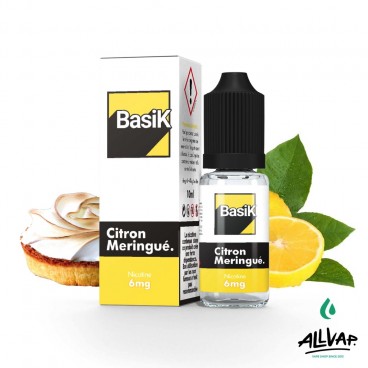 Le e-liquide Citron Meringué au sel de nicotine de chez Basik